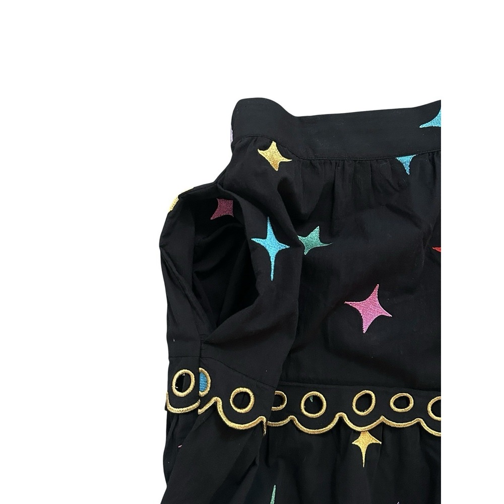 Gorman Twinkle Twinkle Little Skirt Womens Size 12 Black Stars Tiered Whimsigoth - Picture 8 of 14